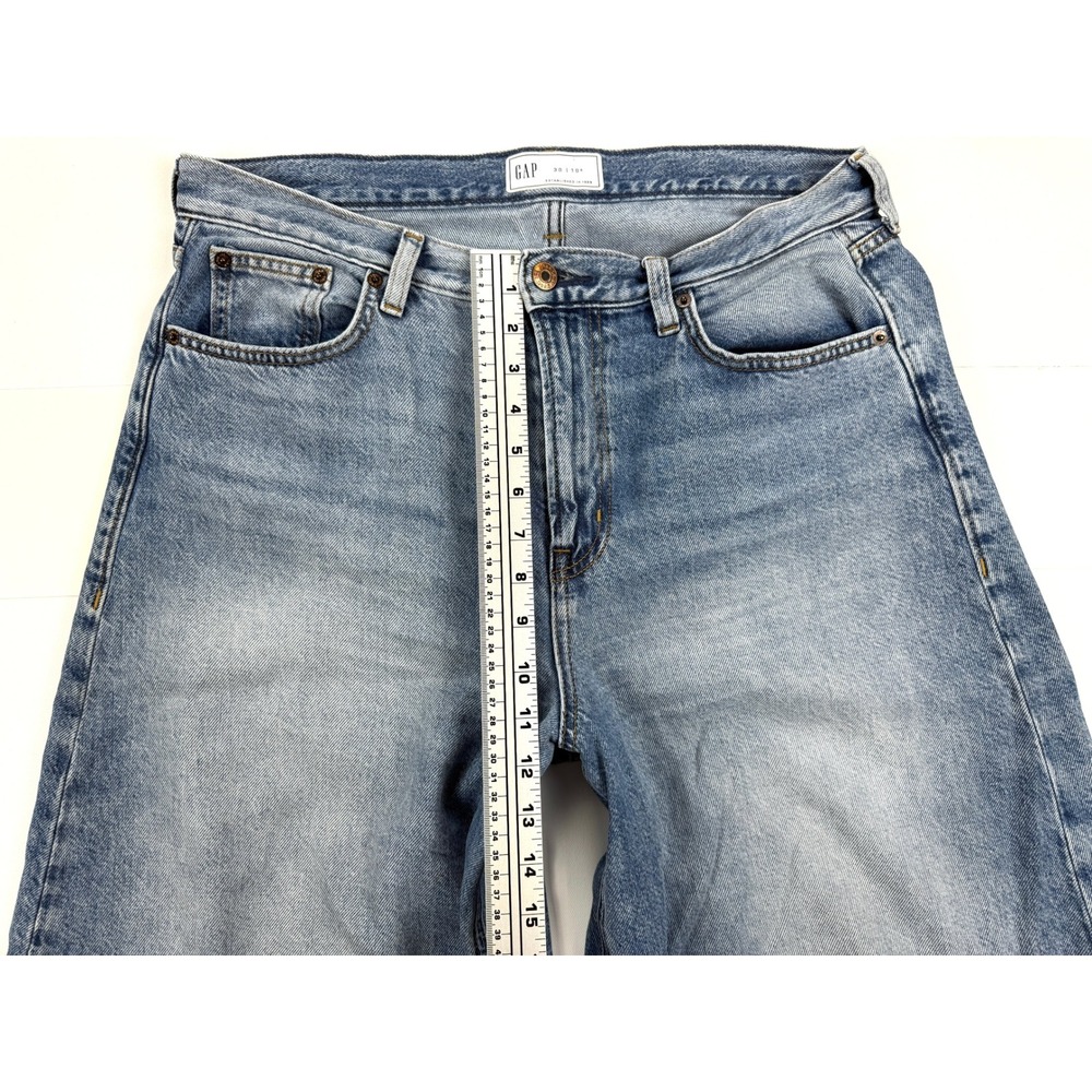 GAP BARREL Jeans DISTRESSED Blue Denim JEANS Women's Size 30/10R (33x26) #1760 - Picture 3 of 11
